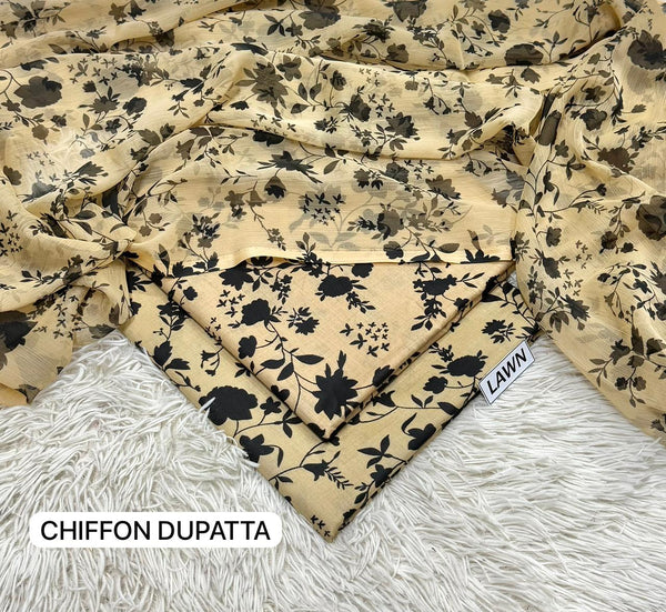 UNSTICHED CHIFFON DUPATTA