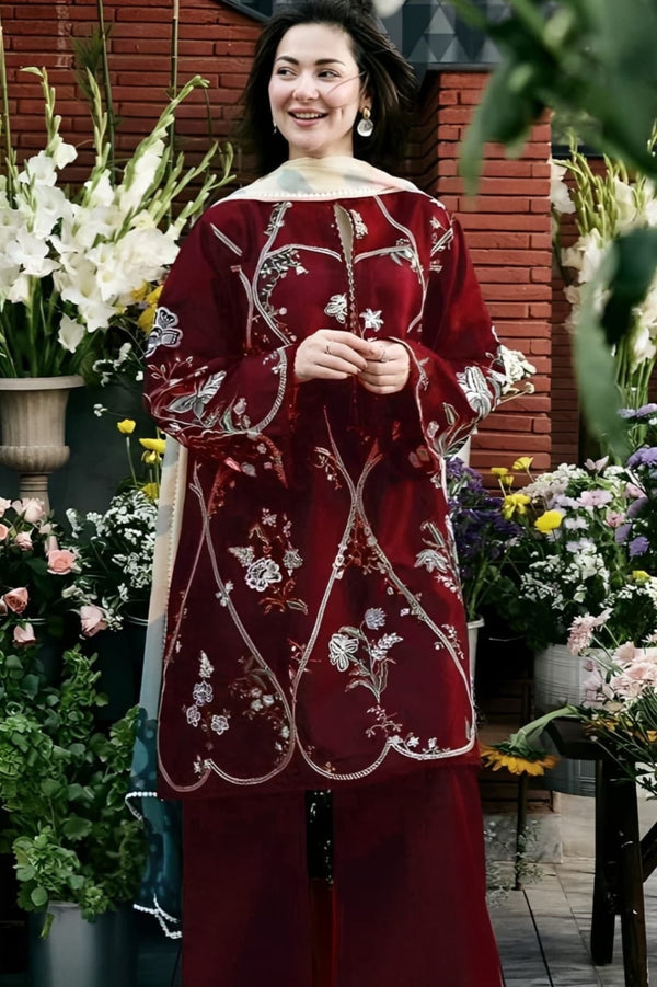 LAWN 3PC EMBROIDERED