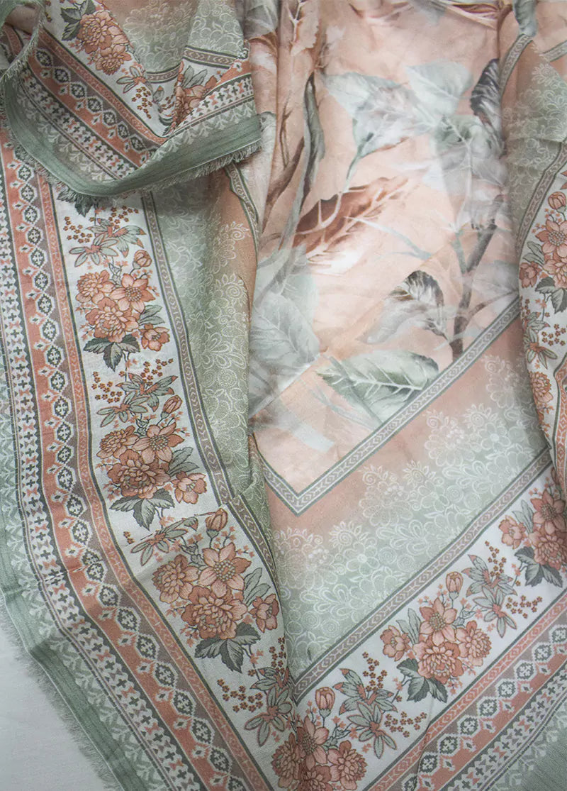 DPC-0703- 3 Piece Cotton Printed UnStitched Suit