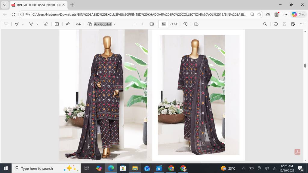 3 Pieces Cotton Printed Unstiched Suit