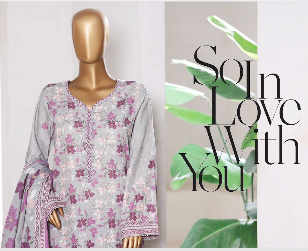 3 Pieces Cotton Printed Unstiched Suit