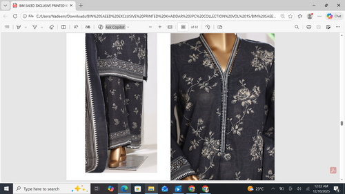 3 Pieces Cotton Printed Unstiched Suit