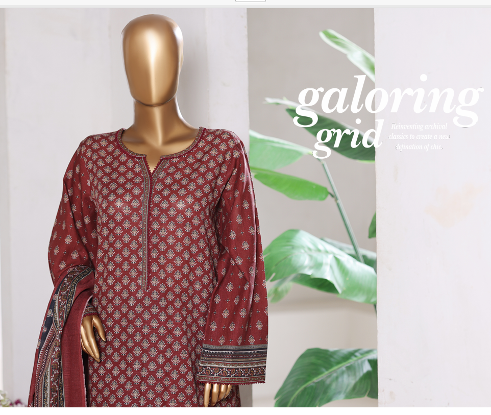 3 Pieces Cotton Printed Unstiched Suit