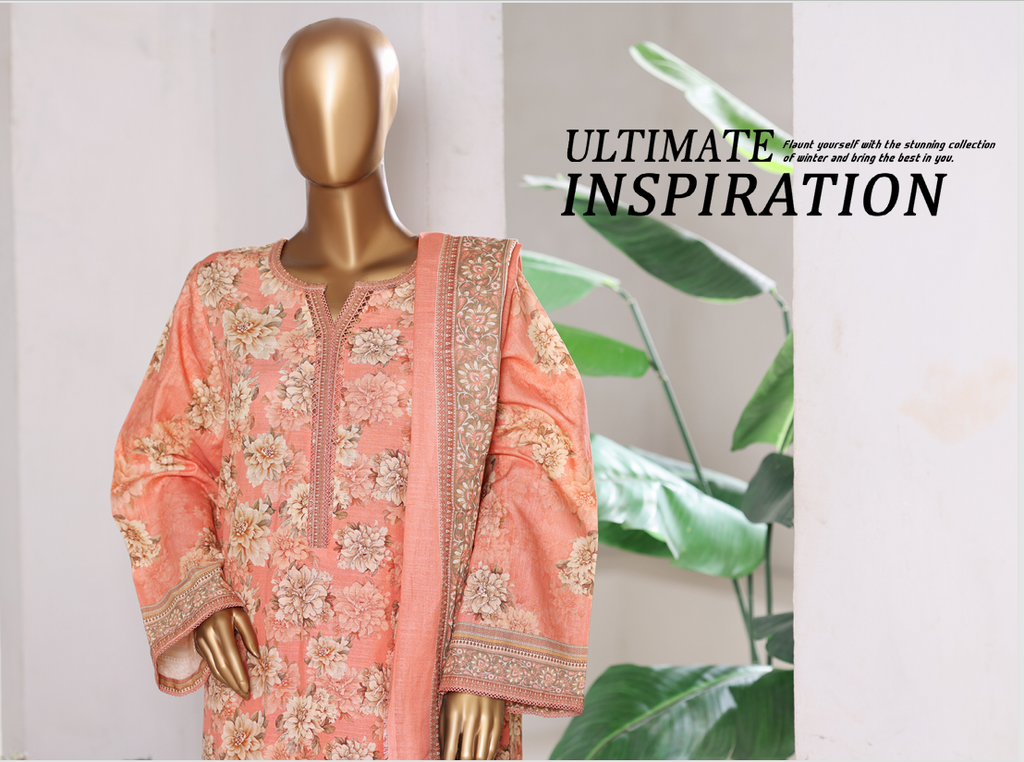 3 Pieces Cotton Printed Unstiched Suit