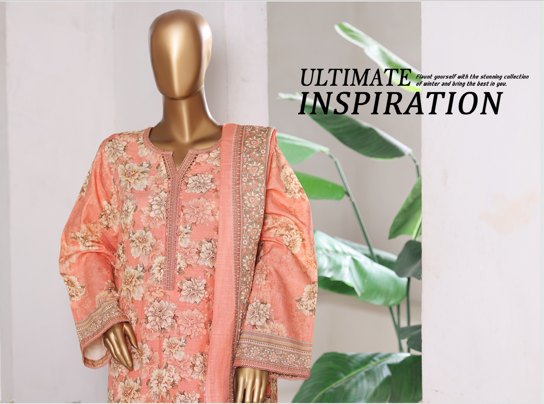 3 Pieces Cotton Printed Unstiched Suit