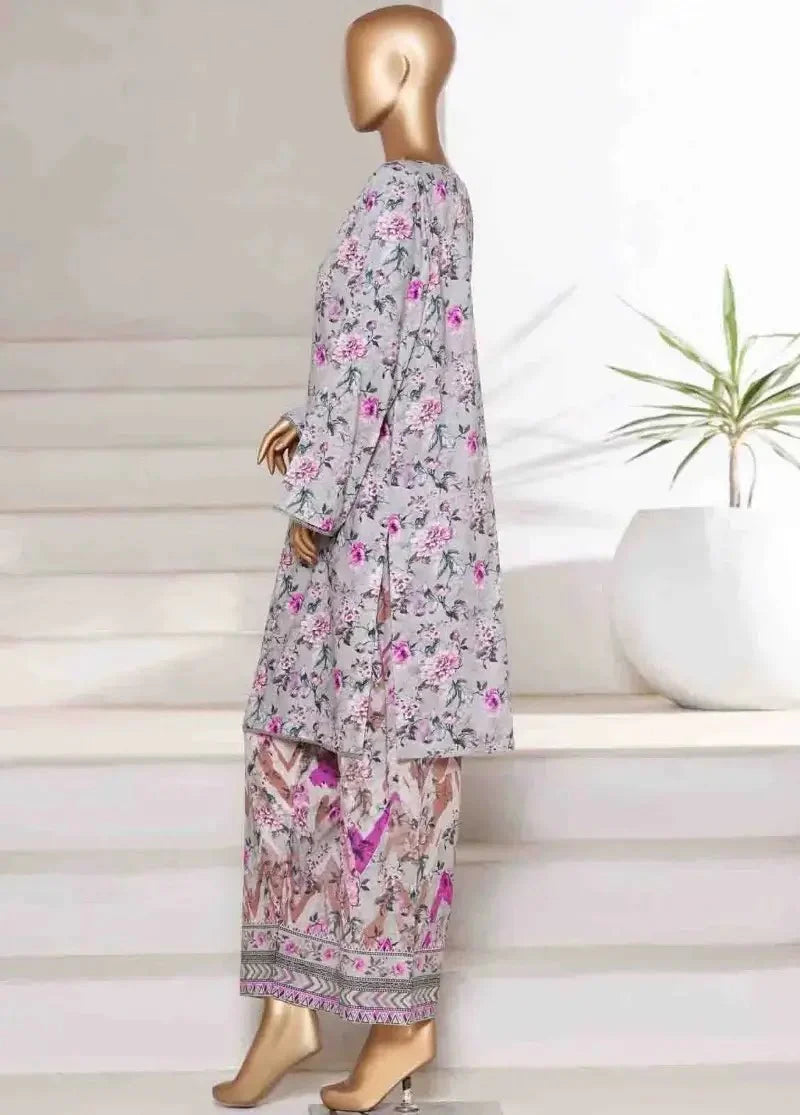 WC-2555- 2 Piece Printed Cotton Stitched Co Ords