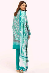 Classic Teal  3 Piece Unstitched Suit